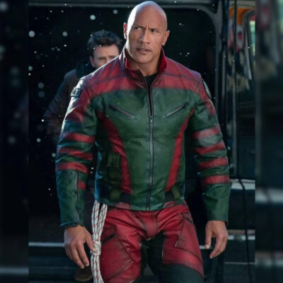 Dwayne Johnson The Rock Red Leather Jacket